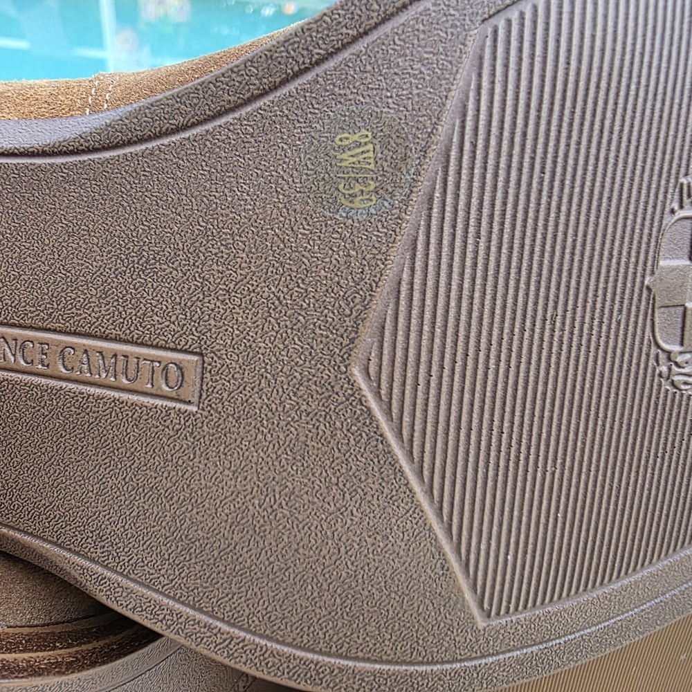 Vince Camuto NWT Kortimy Suede Boots In Camel  Size 8 Wide - Picture 3 of 11